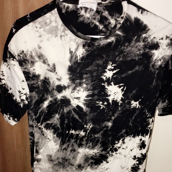 BLACK AND WHITE TyeDye OVERSIZED slightly cropped - Picture 2 of 2